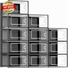 X-Large Shoe Storage Boxes Organizers Clear Plastic Stackable 12 Pack, Shoe Rack Shoe Storage Box price