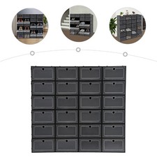24 Pack Shoe Storage Boxes, Stackable Shoe Boxes, Shoe Storage Organizer NEW Shoe Storage Box price