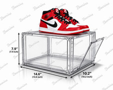 Acrylic Shoe Boxes Clear Front Open Sneaker Organizer Magnetic Storage Box Shoe Storage Box price