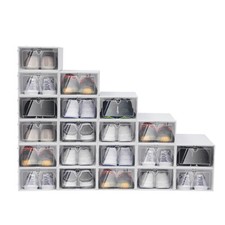 20pcs Stackable Shoe Storage Box Durable Plastic Sneaker Display Case Organizer Shoe Storage Box price