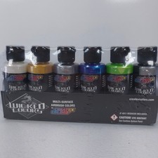 Createx Colors Wicked Colors Pearl Set W105 Multi-Surface Airbrush Paint 6 Pack Bead Paint price