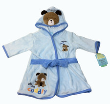 Carters Hooded Robe Boys Blue Terrycloth Bathrobe 0-9M Puppy Dog Cuddly NWT -TAG Baby Bathrobe price