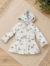 Carter's Unisex Baby Just One You Baby Dino Bath Robe AP2 White Size: 0-9 Months Baby Bathrobe price