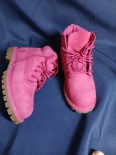 Girls Timberland 6 Inch Dark Pink Boots Nubuck Suede Waterproof Girls' Boots price