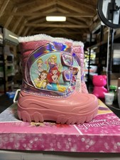 Girls Disney Princess Lighted SnowBoots Light Pink Rose Clair Size 10 EU 26.5 Girls' Boots price