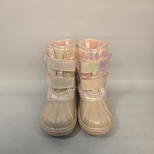 The Children's Place Girls Snow Boots Pink Iridescent Faux Fur Winter Size 12 Girls' Boots price