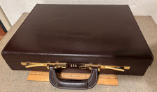 Vintage Brown Presto Briefcase Leather Handmade Combination Lock 18 X 13-1/2 Men's Briefcase price