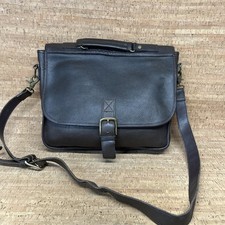 Vintage GAP 1990’s Brown Leather Messenger Bag Briefcase Tote Crossbody Courier Men's Briefcase price