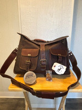 Kodiak Leather Kasilof 18” XL Messenger Bag Briefcase Buffalo Leather Brown Men's Briefcase price