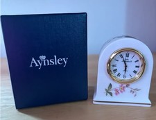 READ! Vintage 90s Fine Bone China Floral Cottage Garden Miniature Desk Clock Desk Clock price
