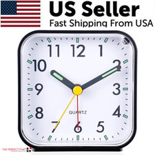 LED Desk Alarm Clock Nightlight Snooze Quiet Non Ticking Battery Powered Bedroom Desk Clock price