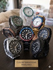 Oversized GMT Style Desk Clock 3D Printed Handmade Quartz Blue Red Bezel Watch A Desk Clock price