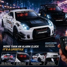 Hypercar LED Alarm Clock Digital Sports Car Model Desk Clock Remote Control Desk Clock price