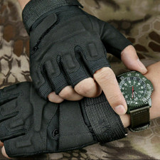 Tactical Military Fingerless Gloves Mens Outdoor Cycling Half Finger Gloves USA Gloves (Outdoor) price
