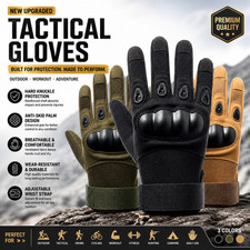 Tactical Gloves Hard Knuckle Unisex Anti-Slip Outdoor Workout Cycling Fitness US Gloves (Outdoor) price