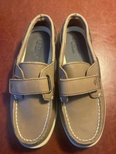 Sperry Top-Sider AO H&L Boys Brown Leather Boat Shoes Hook & Loop US 1.5 Boys' Casual Shoes price