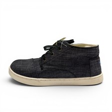 Toms Boys Youth Paseo- Mids Shoes Black Chambray  Denim  Size 4Y New Boys' Casual Shoes price