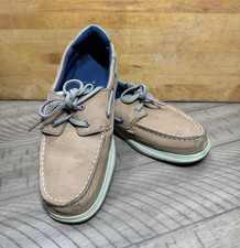 Sperry Top-Sider Lanyard Boys Tan/Blue Leather Boat Shoes US 6 EU 38.5 Boys' Casual Shoes price