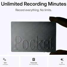 Pocket Ai PKT01 Space Grey Voice Recorder Transcription Call Recording Slim Ai Recorder price