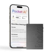 Pocket Al Voice Recorder & Smart Assistant - Auto Transcription, Summaries & Act Recorder price
