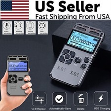 64GB Rechargeable LCD Digital Audio Sound Voice Recorder Dictaphone MP3 Player Recorder price