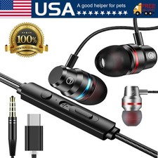 HIFI Bass Stereo Wired Earbuds Headset In-Ear Earphone Headphone MIC 3.5mm USB-C Headphones price