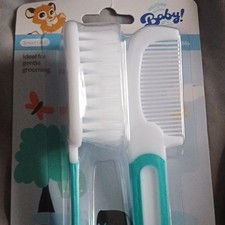 Smart Care Baby Hair Brush and Comb Set, White and Teal Baby Hair Brush-Comb price