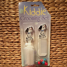 Kiddie Baby Grooming Set Hair Brush Comb & Hair Ties, Dalmation Baby Hair Brush-Comb price