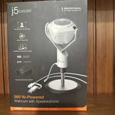 j5create 360 All Around AI-Powered Conference Room Camera with Speakerphone New Web Cameras price