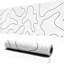 Large Gaming Mouse Pad for Desk, White Topographic Mouse Pad Desk Mat for Gaming Gaming Mouse Pad price
