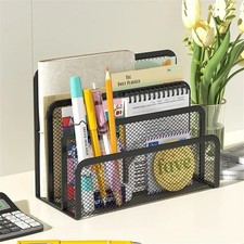 Black Metal Mesh 3 Tier Paper Tray Document File Organizer Desk Rack Document Rack price