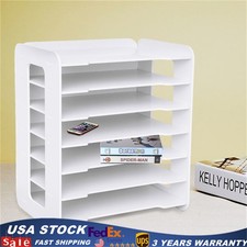 7 Tier Desktop Organizer Paper File Holder Document Storage Rack Office Home NEW Document Rack price
