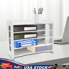 5 Tier Desktop Organizer Office Letter Document Storage Rack Book Paper Holder Document Rack price