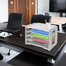 Desk Paper Organizer with 5 Tier Storage Shelf Desktop File Holder Document Rack Document Rack price
