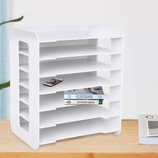7 Tier Desktop Organizer Paper File Holder Document Storage Rack Office Home NEW Document Rack price