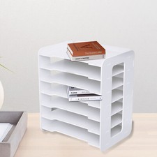 7 Tier Desktop Organizer Paper File Holder Document Storage Rack Office Home NEW Document Rack price