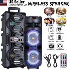 6000W Bluetooth Speaker Portable Sub Woofer Heavy Bass Party Sound System w/Mic Bluetooth Speaker price