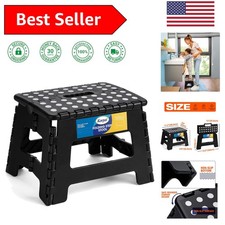 Black 9-Inch Folding Stool - Safe, Non-Slip, Portable Design for Every Household Standard Stool price