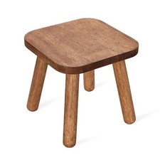 Solid Wood Stool 9.32" High Square Stool with Detachable Legs for Adults Standard Stool price