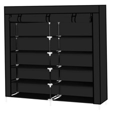 Portable Shoe Rack 7 Tiers Storage Closet Fabric Cover Organizer Cabinet Black Shoe Cabinet price