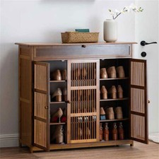 Large Wooden Shoe Cabinet Storage Cupboard Unit Shoe Rack Housekeeping Organiser Shoe Cabinet price