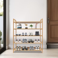5 Tier Shoe Rack Bamboo MDF Entryway Shoe Shelf Cabinet Shoe Storage Organizer Shoe Cabinet price