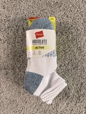 Hanes Boys 5 Pack Ankle Socks Size L Shoe Size 3-9 White Boys' Socks price