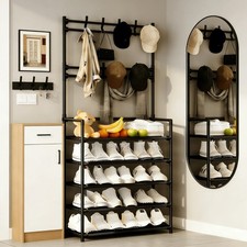 5-Tier Coat Rack with Double Row Shoe Storage Entryway Hall Tree Organizer Hall Tree price
