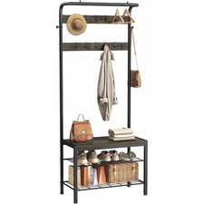 Gianna Hall Tree with Shoe Bench and Coat Rack, 4-in-1 Coat and Shoe Rack for En Hall Tree price