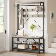 5-in-1 Hall Tree Coat Rack Shoe Storage Entryway Bench Organizer with Hooks Hall Tree price