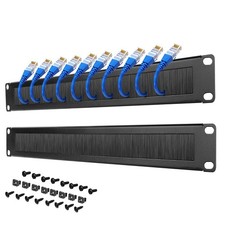 1U Rack Mount Cable Management Panel with Brush,Rack Brush Panel for 19 inch ... Server Accessories price