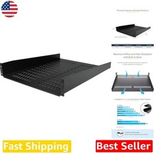 Vented 2U Server Rack Shelf - 22" Deep Steel 19" Mount, Universal Equipment Tray Server Accessories price