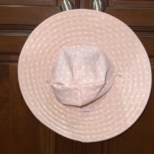 Ruffle Butts Sun Hat Baby 12Months -2T Bucket Sunhat Swim Beach Pink Polka-Dot Baby Hat price