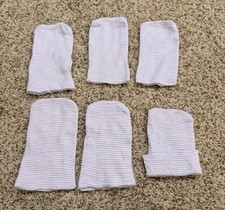 Newborn Hospital Hat/ Beanie Striped Blue and Pink Set Of 6 Baby Hat price